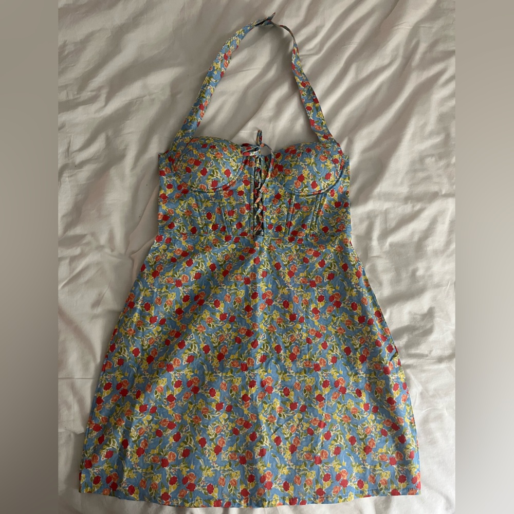 Beginning Boutique floral front corset dress